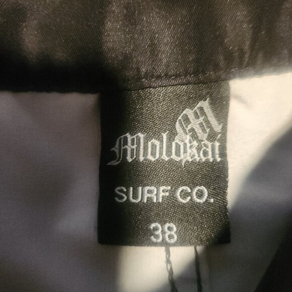 Molokai Surf Co Board Shorts Black Heathered Wet Dry Board Walkshort Size 38 - Picture 8 of 12